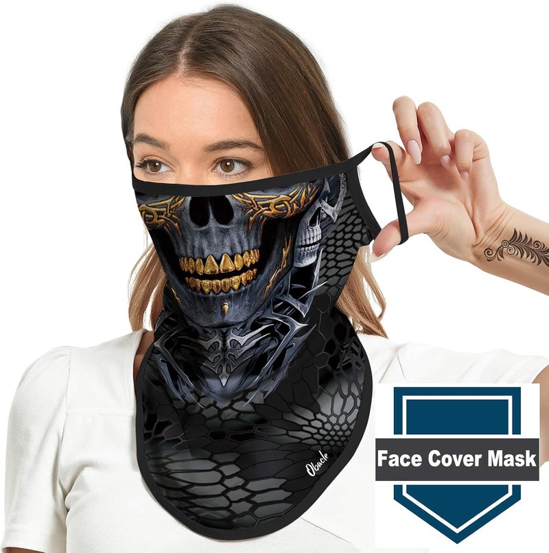 Obacle Bandana Face Mask with Ear Loops Neck Gaiter Face Mask Scarf Face Cover for Men Women - Image 3